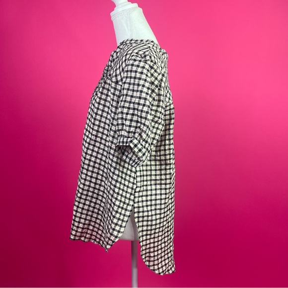 NWT Black Plaid Buttoned Shirt - The Nines by Hatch - Picture 2 of 10